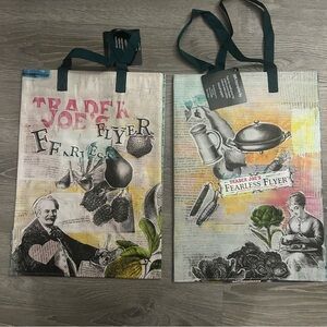 2 New Trader Joe's Fearless Flyer Reusable Bags